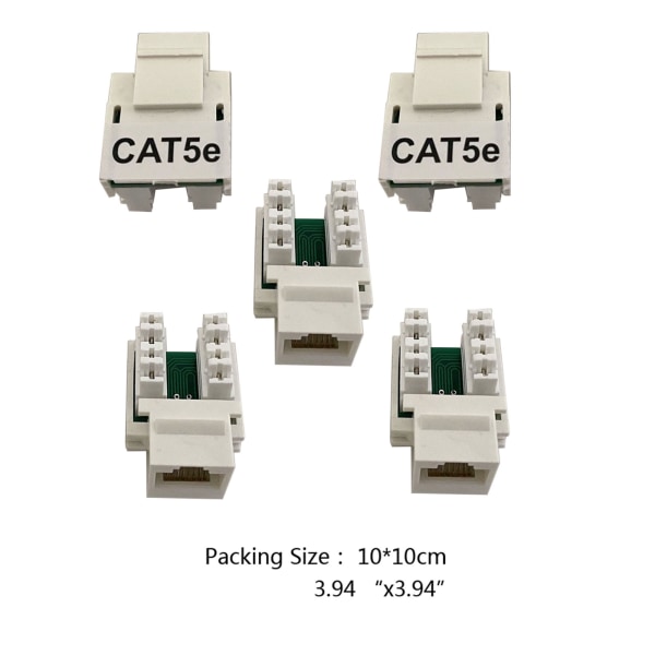 5st CAT5E UTP-nätverksmodul Verktygsfri RJ45-kontaktinformationsuttag Datoruttag Kabeladapter Keystone-jack