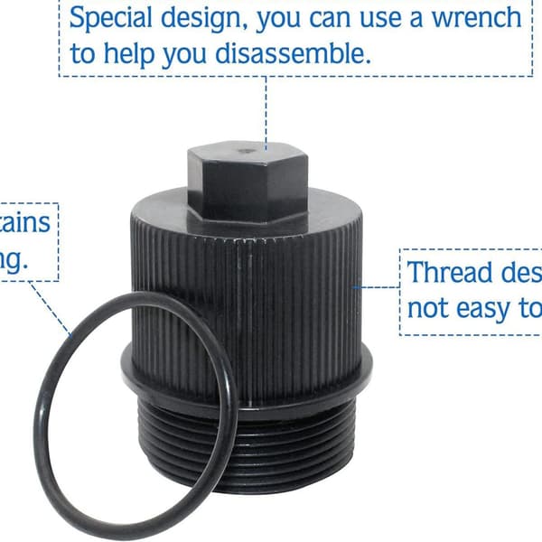 190030 Poolfilter Dräneringsplugg med O-ringar Poolavtappningslock Lätt att installera