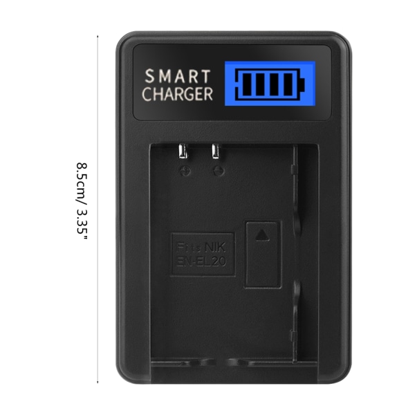 Bärbar EN-EL20 LCD-skärm Enkel laddare Ersättning för 1 AW1 J1 J2 J3 J4 PM006 Kamerabatterier LCD-laddare