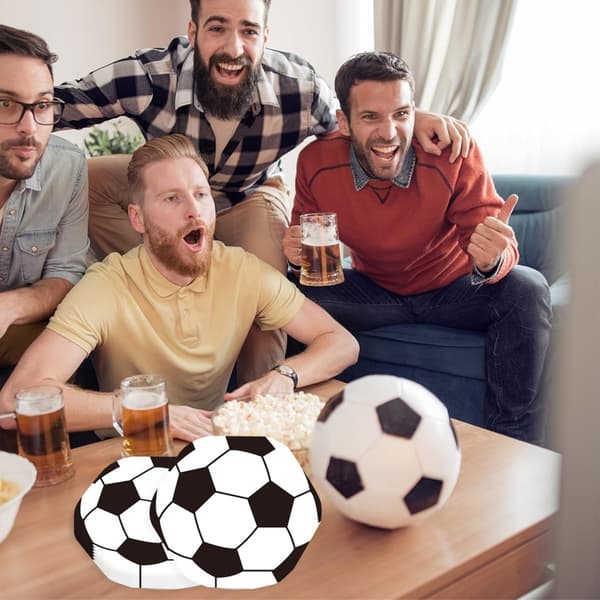 20 stk. fotballtema 3D-pregede papirservietter til bursdagsfester