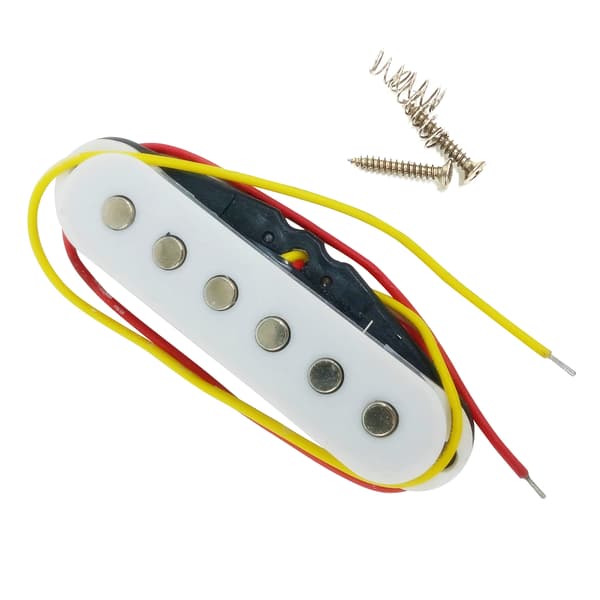 Strat Style elgitarr Pickup Kit, Single Coil Pickup Laddad Highout Pickup Ersättning Passar för 6-strängad gitarr Black