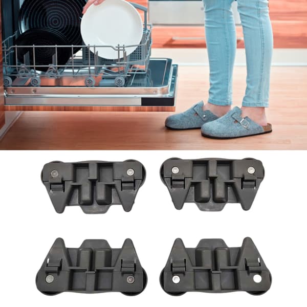 4-pack Nedre Korg Hjul för Diskmaskin, Enkel Installation och Lång Hållbarhet