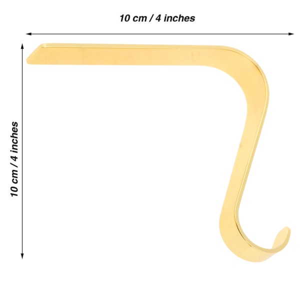 4 st Julstrumpor Hållare Metall Mantel Strumpor Galgar Hyllgrepp Dekor