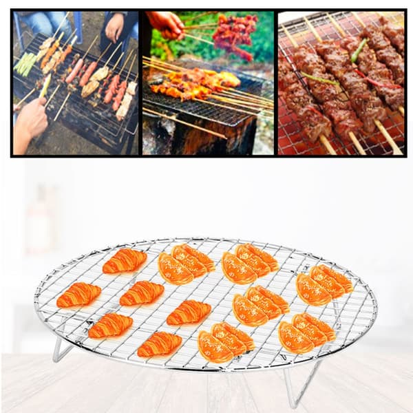 Rustfri Non-Stick Brødkølerist Let at Rengøre BBQ Net Grillrist