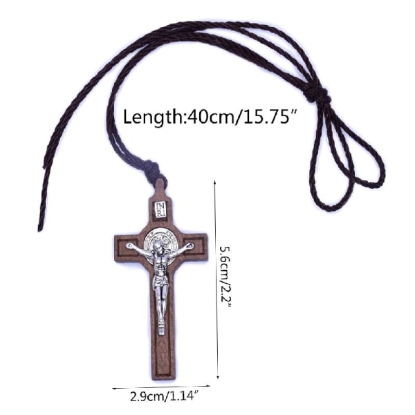 Retro Jesus för Cross Halsband Hänge Berlock Gåvor Prydnad Tillbehör för män Kvinnor Katolska Religiösa smycken