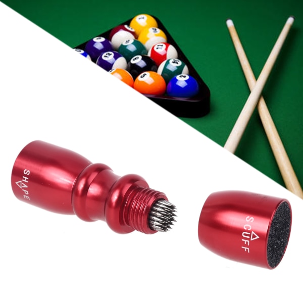 3 i 1 Trum Snooker Pool Cue Tips Tool Shaper Scuffer Aerator Biljard Stick Green