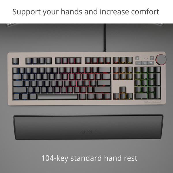 Ajazz ergonomiskt tangentbord handledsstöd 104/87/61 för nyckel handledsstöd Komprimerande handstöd PU läder Bekväm handled B White 61 key