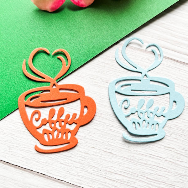 Hjärta Kaffe Metall Skärning Dies Scrapbooking Stencil Die Cuts Kort Prägling DIY Fotoalbum Form Formdekoration