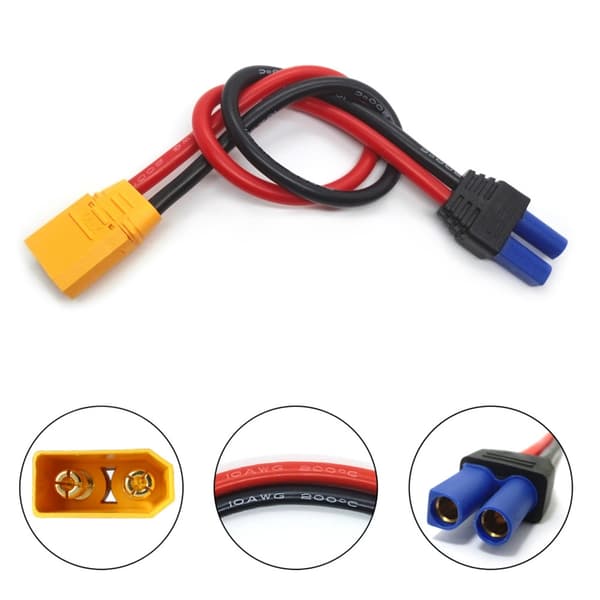 Bærbar EC5 til XT90 strømkabel for FPV batteriadapterladerbruk