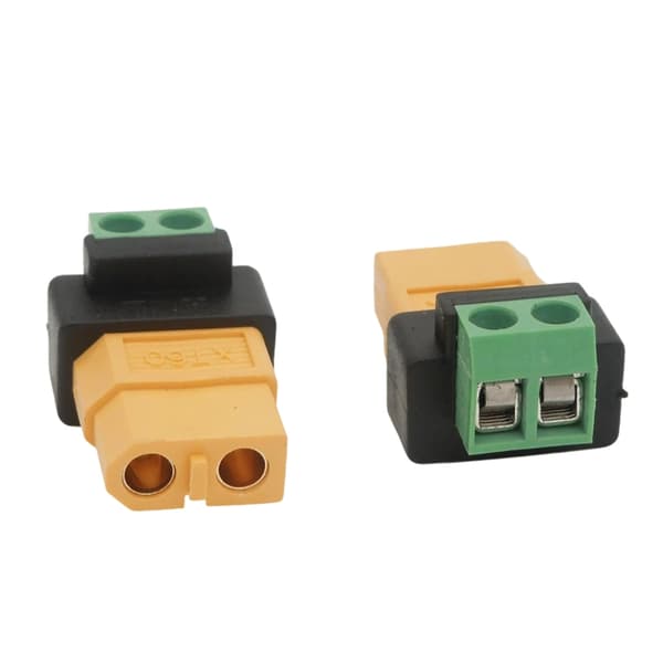 XT60 til 2-pinners adapter solcellepanel UAV ladekontakt hode 10A kapasitet