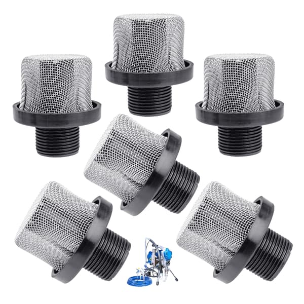 6 stk. Airless Sprøjte Udskiftningssi 3/4 tommer Gevind Tilstopningsforebyggelse