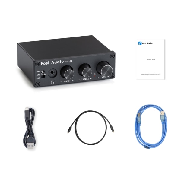 Hörlursförstärkare för Fosi Audios Mini Stereo DAC24Bit 192KHz USB Optisk Koaxial till RCAAUX för aktiva högtalare