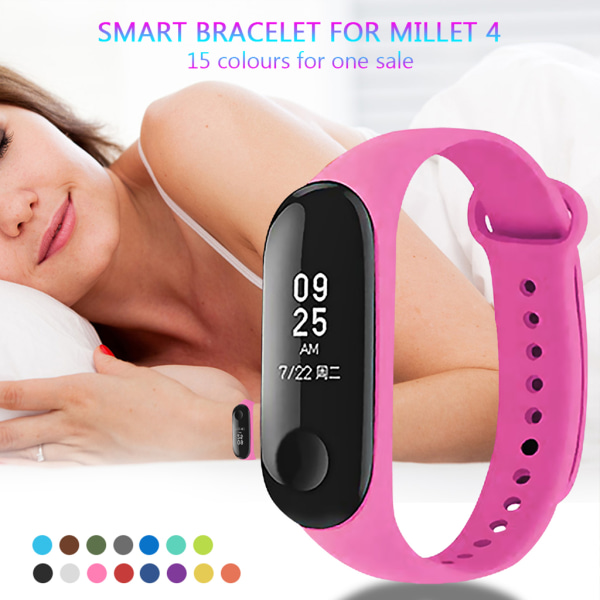 Silikarem Lämplig för Xiao mi Mi Band 4 3 Vattentätt armband Hållbar för Smart Watch Modeband Bälte Sport handled