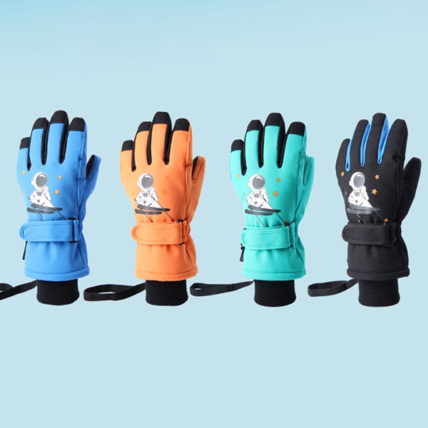 Skidhandskar för barn Vattentäta snowboardhandskar Barn Vintervarma handskar  Unisex för flicka Pojke Kallt väder snövantar Black M 71f9 | Black | M |  Fyndiq