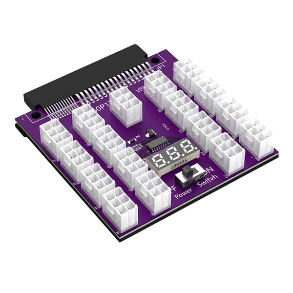 12V 6-pin Breakout Board BTC Mining Strømforsyningsadaptere