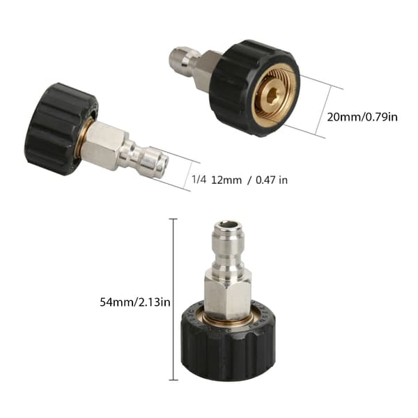 Skive M22 14mm Stik til 1/4 Tommer Hurtigudløser Adapter til Nem Tilslutning