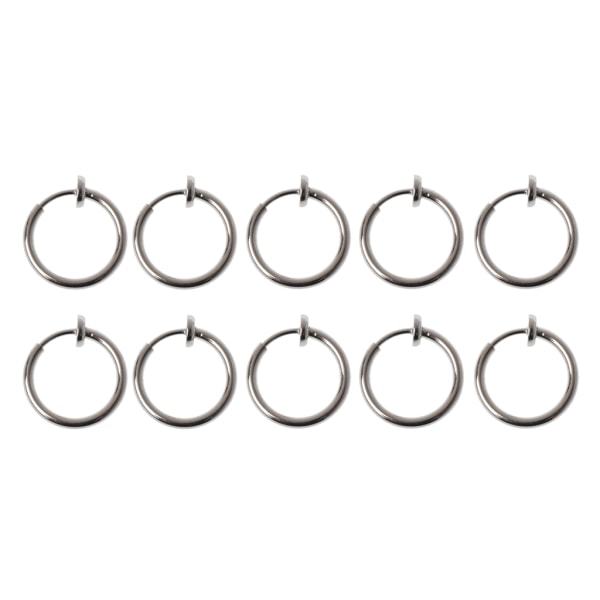 10 st Sliver No Ear-hole DIY Clip On Circle Hoop Örhängen Konverterare för DIY handgjorda örhängen smycken