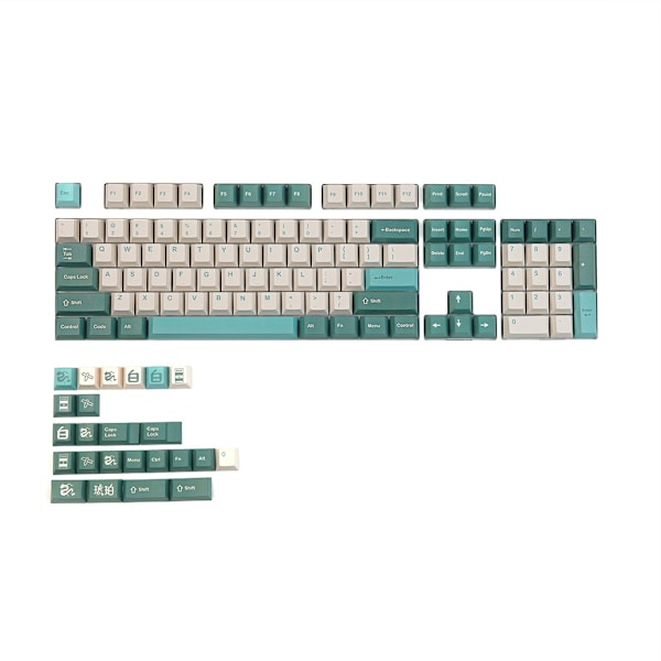 128 Näppäimen Uusi Amber-näppäinhattu PBT Väriaine Sublimaatio Mekaaninen Näppäimistö Näppäinhattuihin Cherry Profiili Cross MX -kytkimelle 1.75U