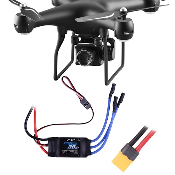 XXD 30A borstlös motorhastighetskontroll för helikopter Mini Quadcopter Drönare Tillbehör 30A welding T plug