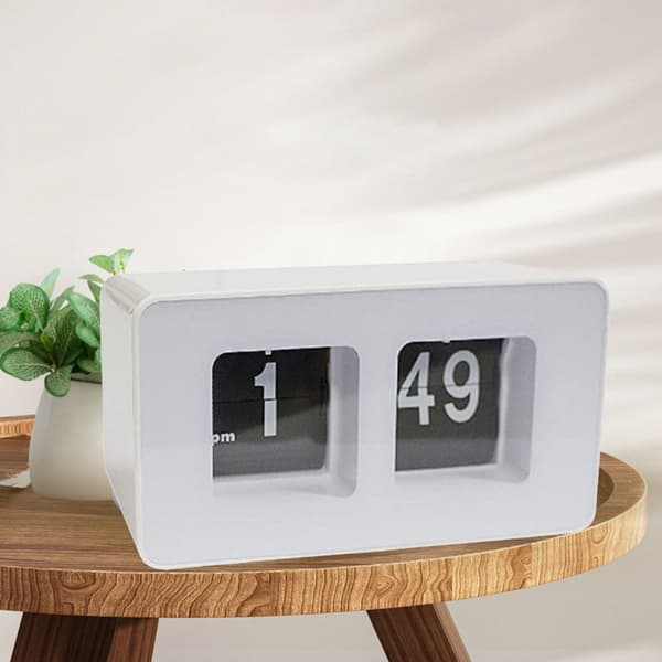 Stille drift Flipped Clock Batteridrevet Automatisk Sidevender Bordur