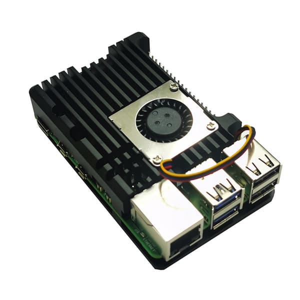 Effektivt kølekabinet med PWM-blæser til Raspberry 5 til hjemmeautomatisering