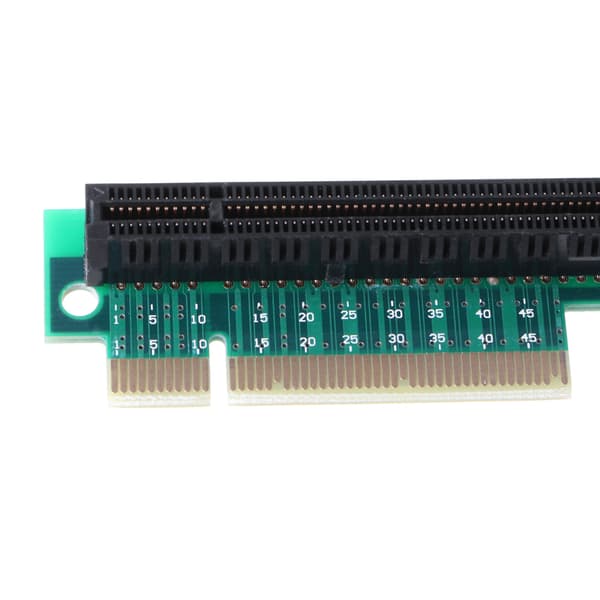 90 Graders PCI-E 8X Han til 16X Hun Riser Adapter til 1U 2U Support GPU