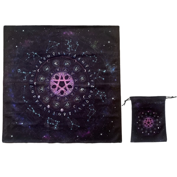 Fyrkantig Pendel Spådomsmatta Altare Duk Bordsspel Kortunderlägg Runbord Metaphysical Bordsspelsmatta
