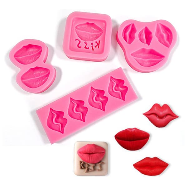 DIY Silikone Isform Ispindeforme Valentinsdag Læber Silikoneforme 4