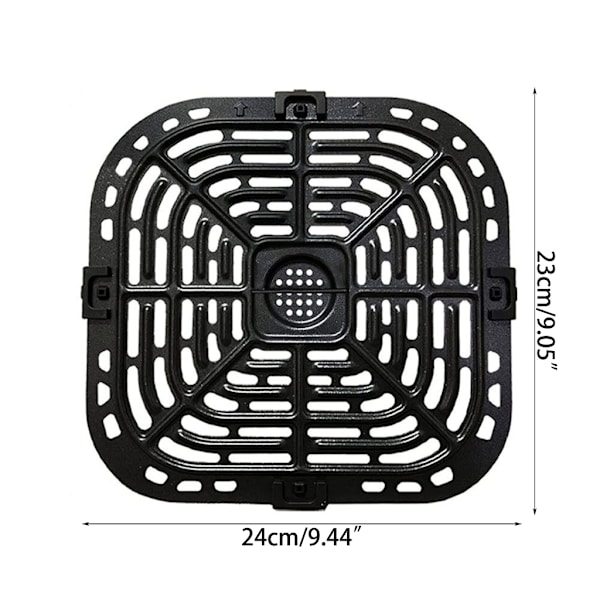 2-pack Food Safty Air Fryer Plattbyte Grill Pan Air Fryer bricka Metallmaterial för Instant Vortex 6QT Air Fryers