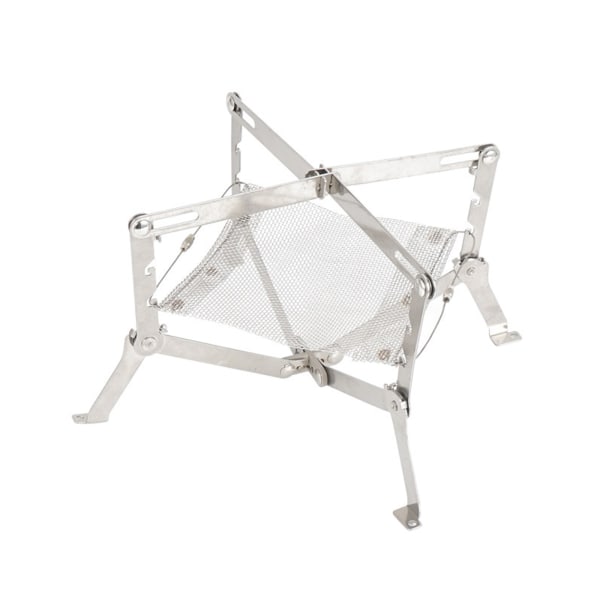 Utomhuscamping Mini Campfire Fire Pit Rack Rostfritt stål hopfällbart mesh Mesh large