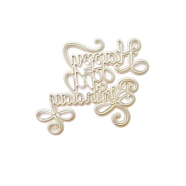 Tillykke med fødselsdagen Metal Skærestencils Scrapbooking Stencil Udskæringer Kort Prægning DIY Fotoalbum Skabelon Form Dekoration