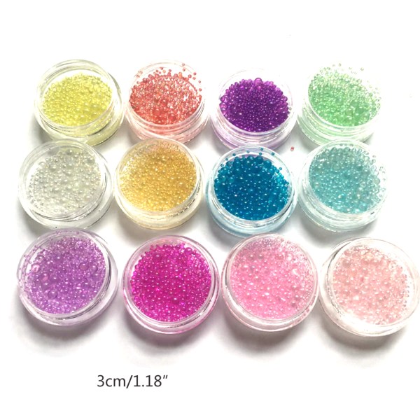 12 st/ set DIY Crystal Epoxi Filler Färg Bubblor UV Resin Lim Imitation Blister Bubble Beads Fyllningsmaterial
