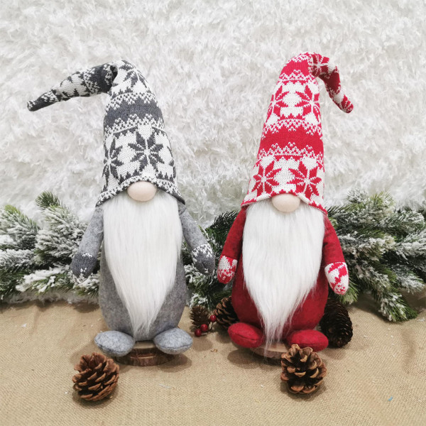 Jul Handgjorda svenska tomten Plysch Gnome Doll Toys Julklapp Holiday Home Party Ornament Thanks Giving Day Present Red