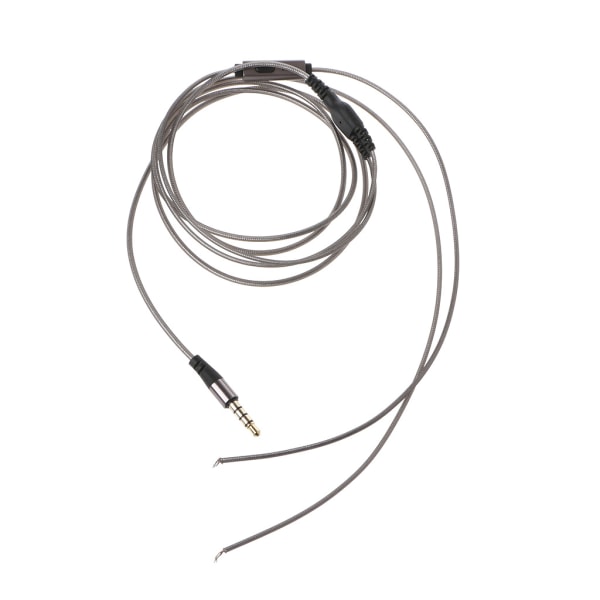 1,2 m med mikrofon DIY-hörlurskabel Högkvalitativ ersättning för grå DIY-kabel för reparationsarbeten 3,5 mm-kontakt