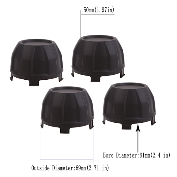 4 Pakke Hjulsenter Dekk Felg Plugg Deksel Beskyttelse For Krx1000 2020-2022 11065-1341