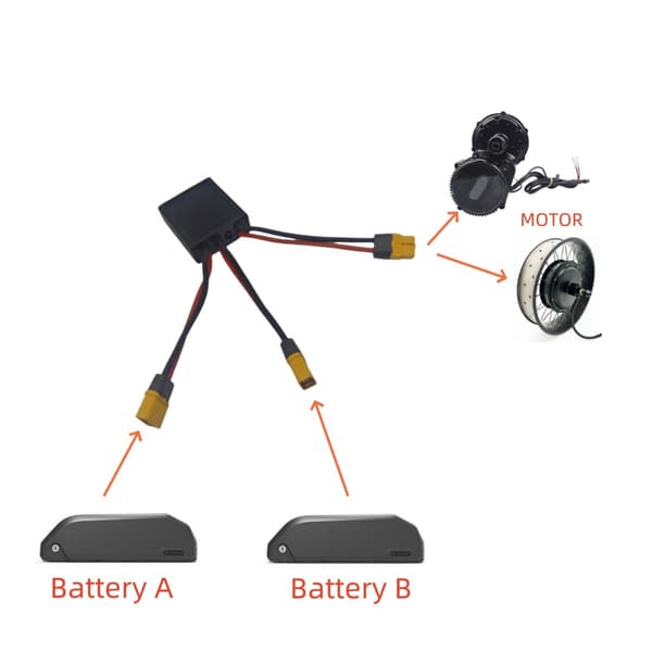24-72V 40Amp Elektrisk Dobbelt Batteri Parallel Modul Konnektor Adapter