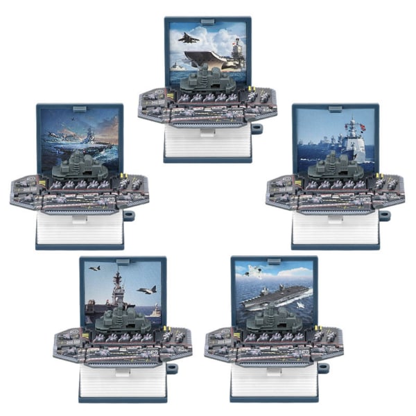 Nyckelring 3D-krigsskeppsbok för barn Handhållen spelleksak Pop-Out Mini krigsskepp för pojkar Flicka Dekompressionsleksakspresent