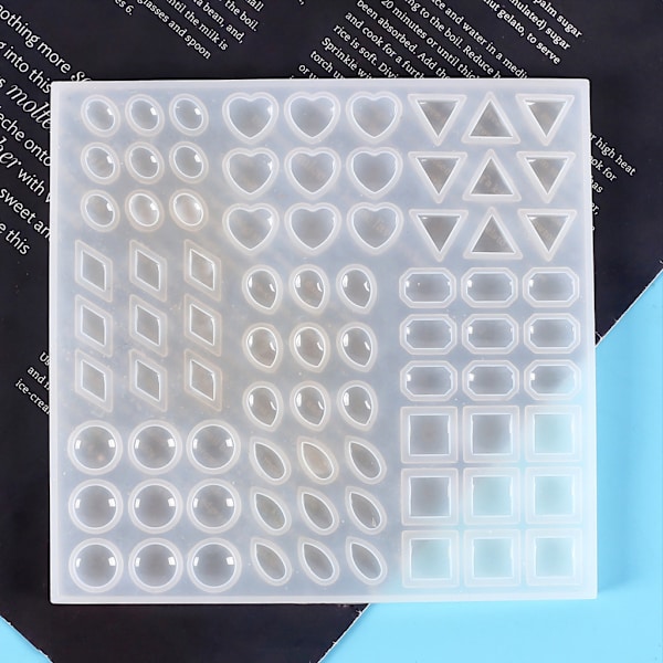 Molds för gjutning Harts Hjärtformade rund fyrkantig oval romb för triangel fyrkantig polygon droppform form för heminredning