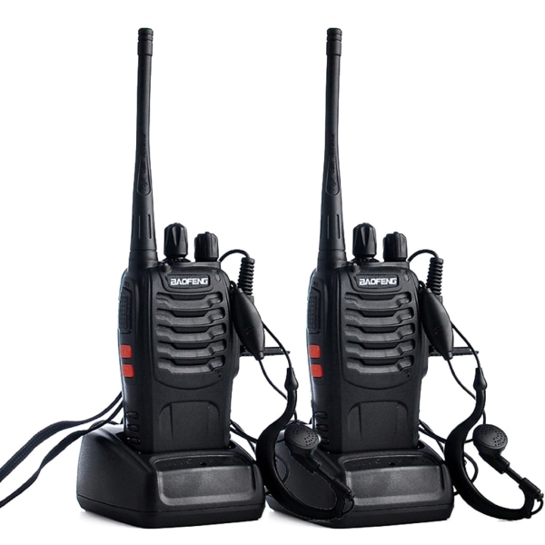 BF-888S Walkie Talkie UHF Tvåvägsradio 888s UHF 400-470MHz 16CH bärbar transceiver med hörsnäcka