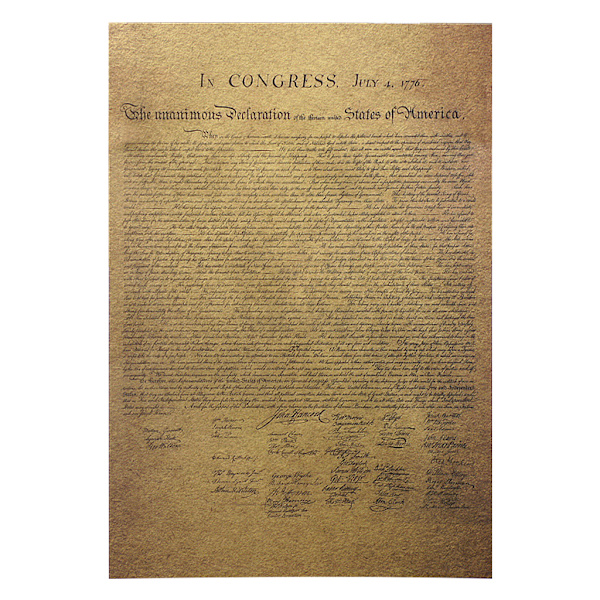 Vintage Retro Kraft Paper Juliste Itsenäisyysjulistus Teatteriohjelma Baari Kahvila R