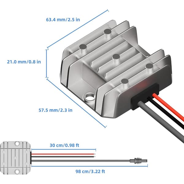 Step Up Converter Adapter Modul 30V 3.5A Utgång för Marinfordon Kraftsystem