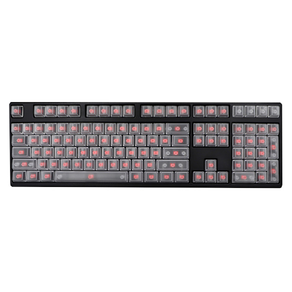 Maskinella Tangentbord Transparent Klar med Bakgrundsbelysning 108 Tangenter Tangentbord Cherry Höjd För Mekaniskt Tangentbord DIY Knappsats