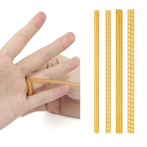 4 stycken/ set Smycken Verktyg Spiral Bas Ring Justerare Guld Färg Ring Spännare Ändring av storlek Verktyg Smycken Ring Skydd 3/5mm null - A 3mm round