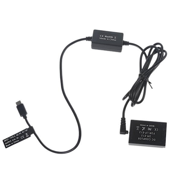 Kameran valevirtalähde Type-C - LP E12 -adapteri virtajohto M2 M10 M50 M100 M200 -sarjalle