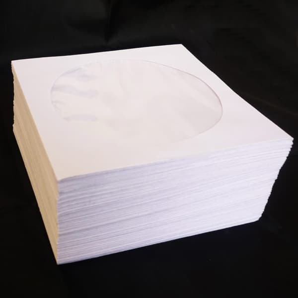 50 mini papir CD DVD-lommer med flap til etuiomslag