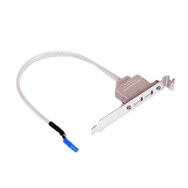 USB 2.0 hun bagpanel til bundkort 9-bens header-stik kabeladapter