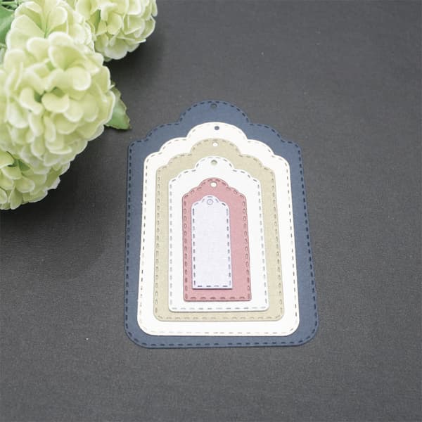 Sydde merkelapper metall skjæremaler stanseform for DIY scrapbooking