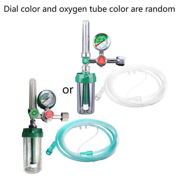 Ilt trykgasregulator Inhalator O2 Trykreduktion Iltmåler Flow
