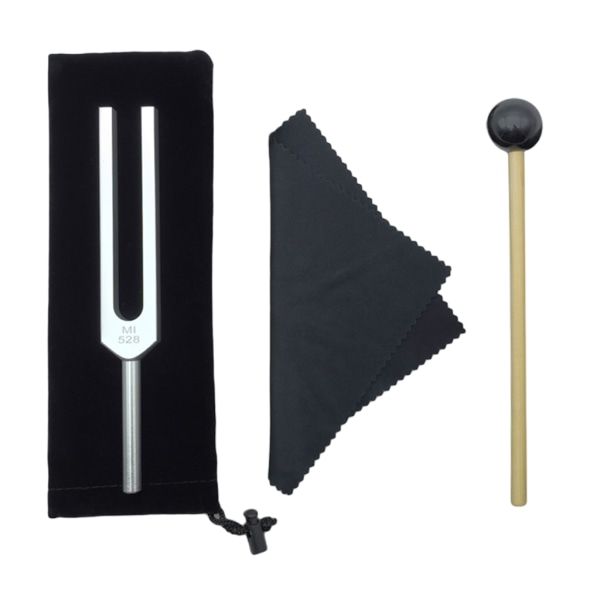 Stämgaffel i aluminiumlegering Yoga Spiritual Tuner med Mallet Tuning Tool Ljud Healing Fork Slagverksinstrument MI528