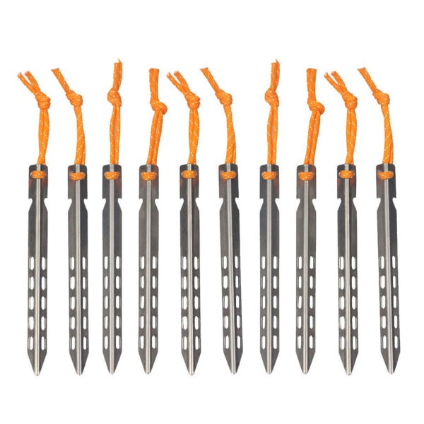 6/10 stk. Teltplugg for Titanium Peg V-form for Titanium Spiker Vindtett Utendørs Camping for Titanium Teltspiker Tilbehør